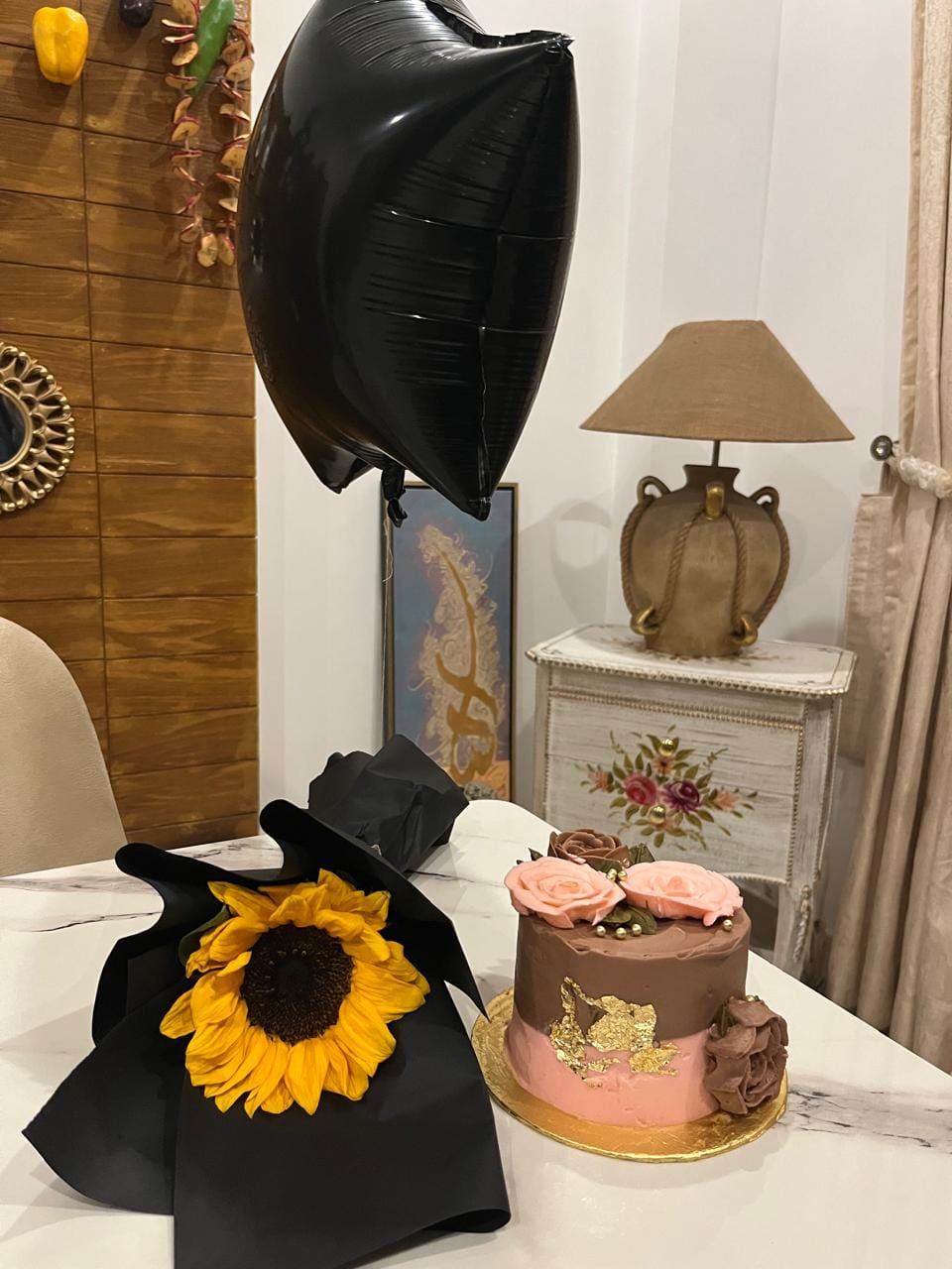 Dusk Bloom Two-Tone Cake