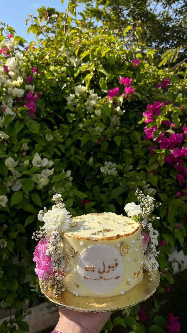 Nikkah floral Cake